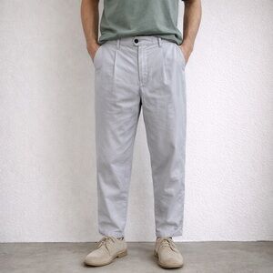 Banana Republic Light Gray Minimalist Preppy Dadcore Chino Pants 32x36 NWT
